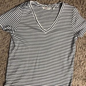 Women’s Vineyard Vines Navy/White stripe tee, size m